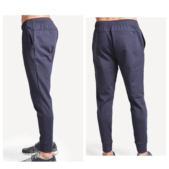 Rhone Mens Spar Tactel Joggers Navy XL Zip Pocket Drawstring - Picture 1 of 16